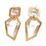 Pure Resin Drop Earrings - White 