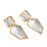 Pure Resin Drop Earrings - White 