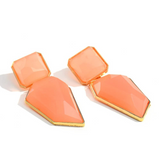 Pure Resin Drop Earrings - Pink 