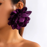 Blossom Bombshell Fabric Flower Stud Earrings! These beauties are not your average studs - they're bold, they're beautiful, and they're ready to turn heads wherever you go! 💣💖