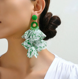 Glamorous Handmade Flower Luxury Design Earrings - Bold Statement without weighing you down. 