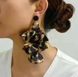 Glamorous Handmade Flower Luxury Design Earrings - Bold Statement without weighing you down. 