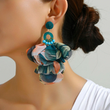 Glamorous Handmade Flower Luxury Design Earrings - Bold Statement without weighing you down. 