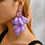 Glamorous Handmade Flower Luxury Design Earrings - Bold Statement without weighing you down. 