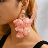 Glamorous Handmade Flower Luxury Design Earrings - Bold Statement without weighing you down. 