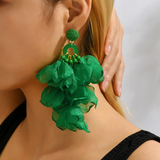 Glamorous Handmade Flower Luxury Design Earrings - Bold Statement without weighing you down. 