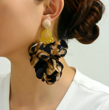 Glamorous Handmade Flower Luxury Design Earrings - Bold Statement without weighing you down. 