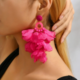 Glamorous Handmade Flower Luxury Design Earrings - Bold Statement without weighing you down. 