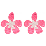 Enchanted Lily Double Layer Acrylic Earrings - Lightweight and Comfortable to wear. 