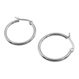 The large hoops bring a touch of glamour to any outfit, while the stainless steel material ensures long-lasting wear.