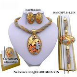 Bold Necklace Gold Plated & Jewelry Sets crafted using an electroplating process to ensure a flawless finish.