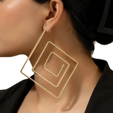 Bold Quad Angles Earrings - Featuring an electroplating treatment for a high-quality finish and fast shipping for your convenience.