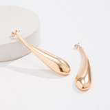 Radiant Ripple Bold Drop Earrings - Comfortable for a daily wear.  - Gold