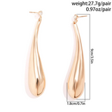 Radiant Ripple Bold Drop Earrings - Comfortable for daily wear. - Gold