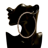 Hypoallergenic Chain Rope Hoop Earring Silver or Gold