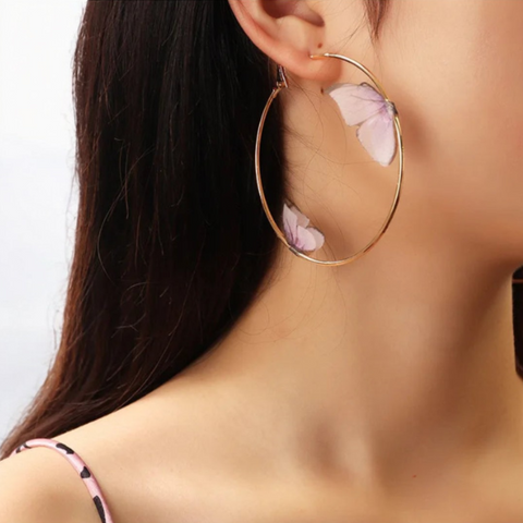 Bold Fashion Beautiful Double Layer Butterfly Earrings