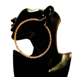 Hypoallergenic Chain Rope Hoop Earring Silver or Gold