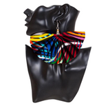 Bold African Ethnic Print Fabric Earrings