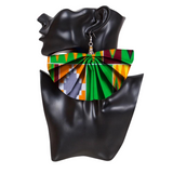 Bold African Ethnic Print Fabric Earrings