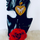 Bold Heart Butterfly Earrings