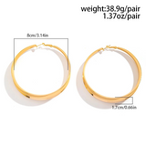 Big Bold Chic Gold Hoop Earrings