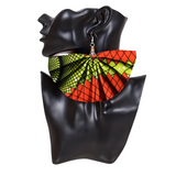 Bold African Ethnic Print Fabric Earrings