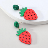 Trendy Fruit-Inspired Acrylic Dangle Earrings 😍