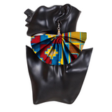 Bold African Ethnic Print Fabric Earrings