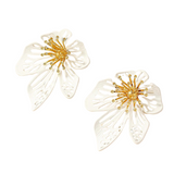 Chic Flower Dangle Earrings. Measuring 6.9 cm (2.72 inches) in length and 6 cm (2.36 inches) in width