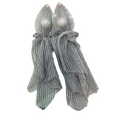  Imitation Pearl Lace Wrap Long Beaded Earrings - Gray 