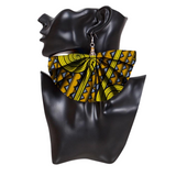 Bold African Ethnic Print Fabric Earrings