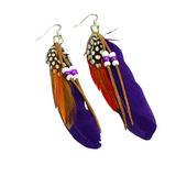 Bohemian Tassel Feather Dangle Earrings