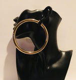 Thick Bold Classic Big Gold 4 Inch Hoop Earrings