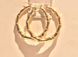 Slim Gold Bamboo Earrings