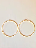 Large Gold Classic Hoop 4 Inch Earrings
