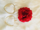 Heart Hoop Earrings With Stones Earring With Set With Bling Stud Pair