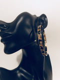 leopard hoop earring big