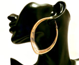 large gold wire hoop earring