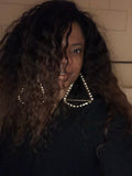 “Triangle Fab” Bling Gold Hoop Earrings