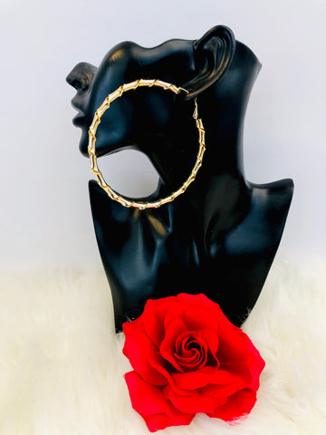 “Twisted Hoop” Gold Hoop Earrings